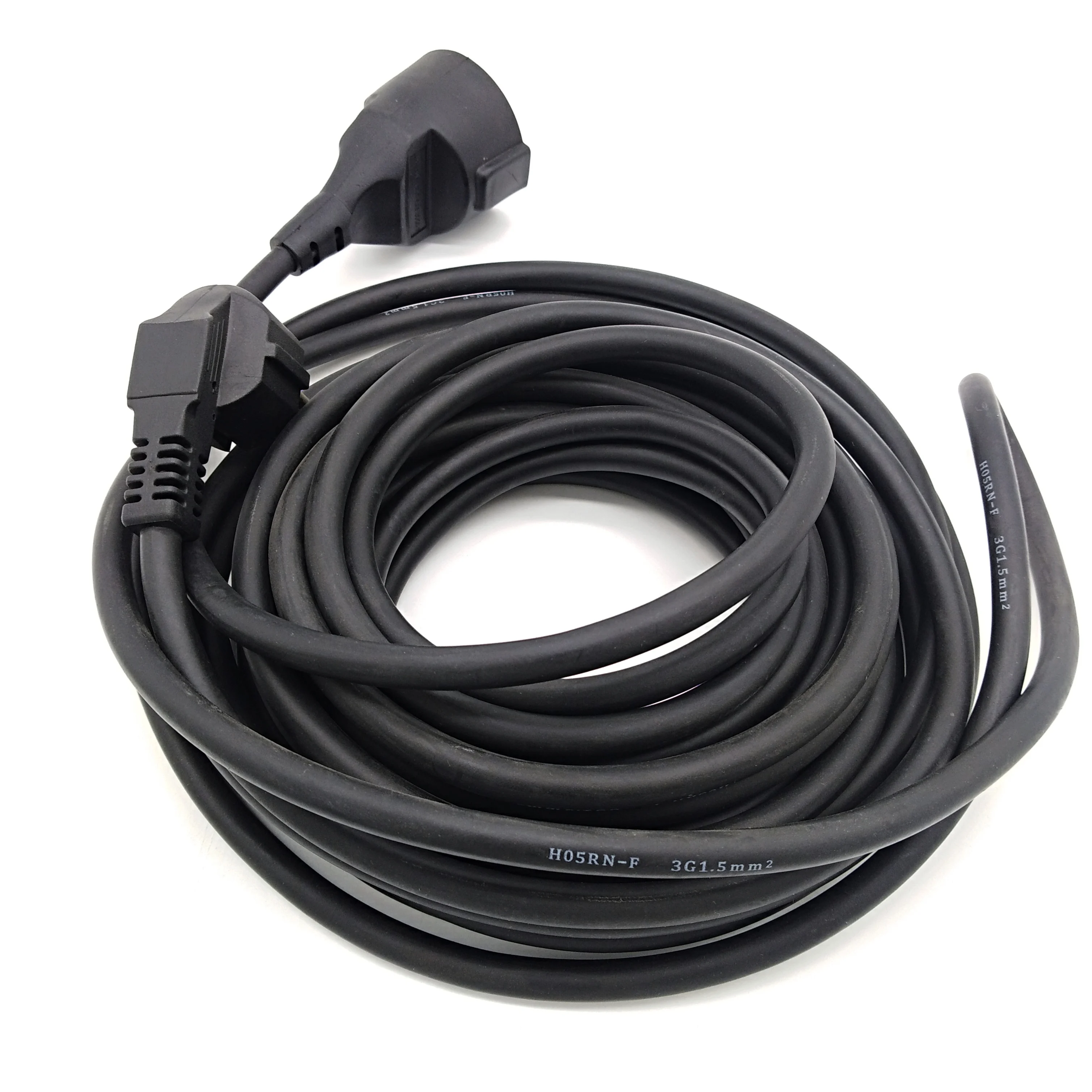 
French European typle 3 pin 16A 250V power cable rubber materials 