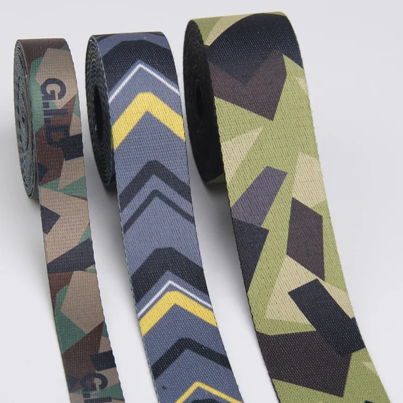Саржевая лента из хлопка, Камуфляжная Лента с принтом