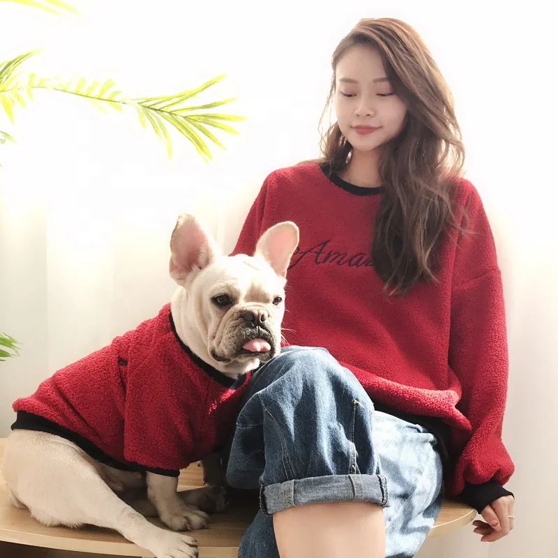 Custom Dog Human Matching Clothes Berber Fleece Boutique Dog Clothes Warm Winter Dog Clothes