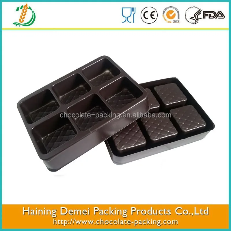 
high quality food grade PET/PC vacuum tray chocolate tray paper box inner tray 