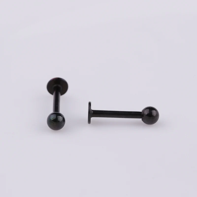 wholesale  black color 8 designs stainless steel spike ball bar curved eyebrow piercing jewelry belly navel daith piercing