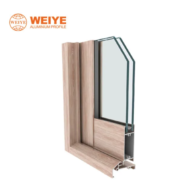 2020 Myanmar new style double glass aluminum door side hung swing door profile frame