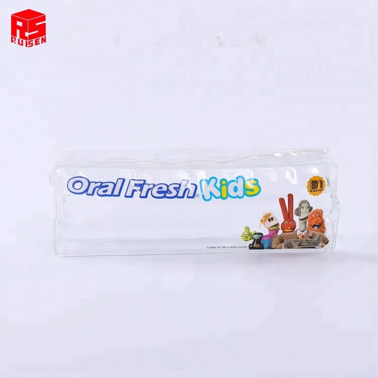 Newest selling promotional colored clear PVC pencil pouch