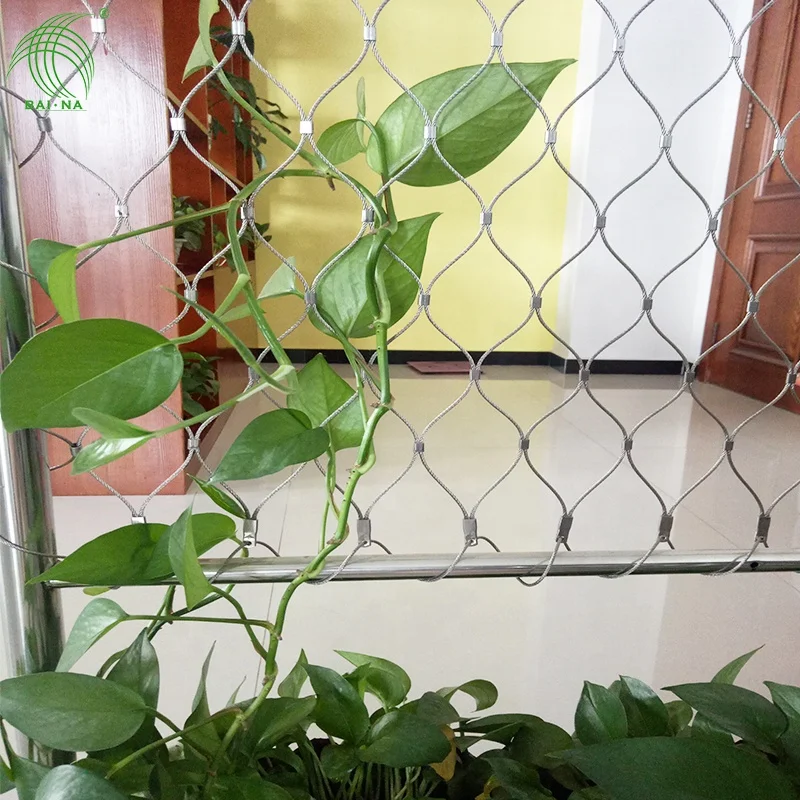 
hand woven stainless steel rope protection wire mesh fish farm rope mesh netting 