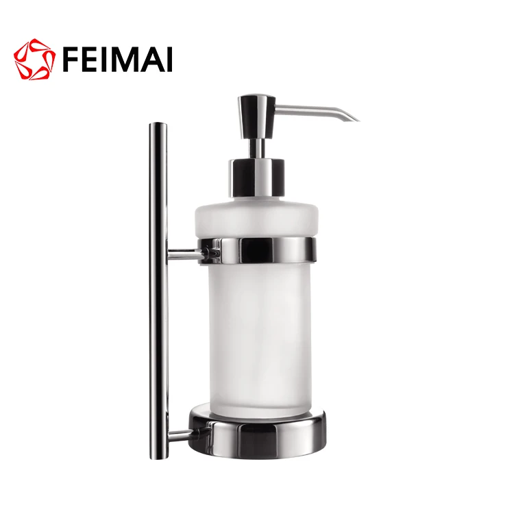 Free Standing bathroom accessories glass liquid soap dispenser