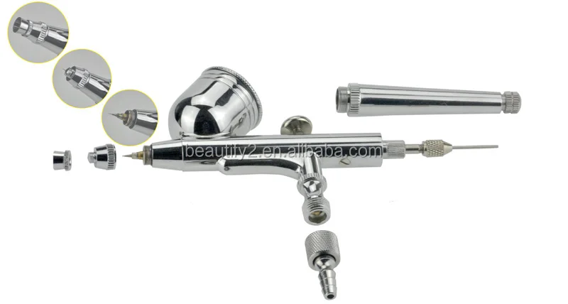 Portable cake decorating airbrush kit with gravity airbrush and powerful compressor