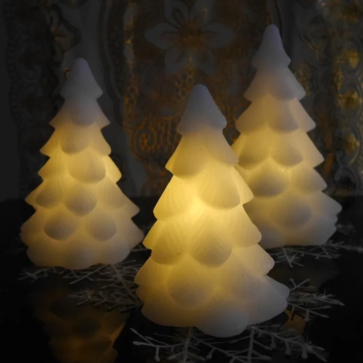 Christmas tree led candles wax