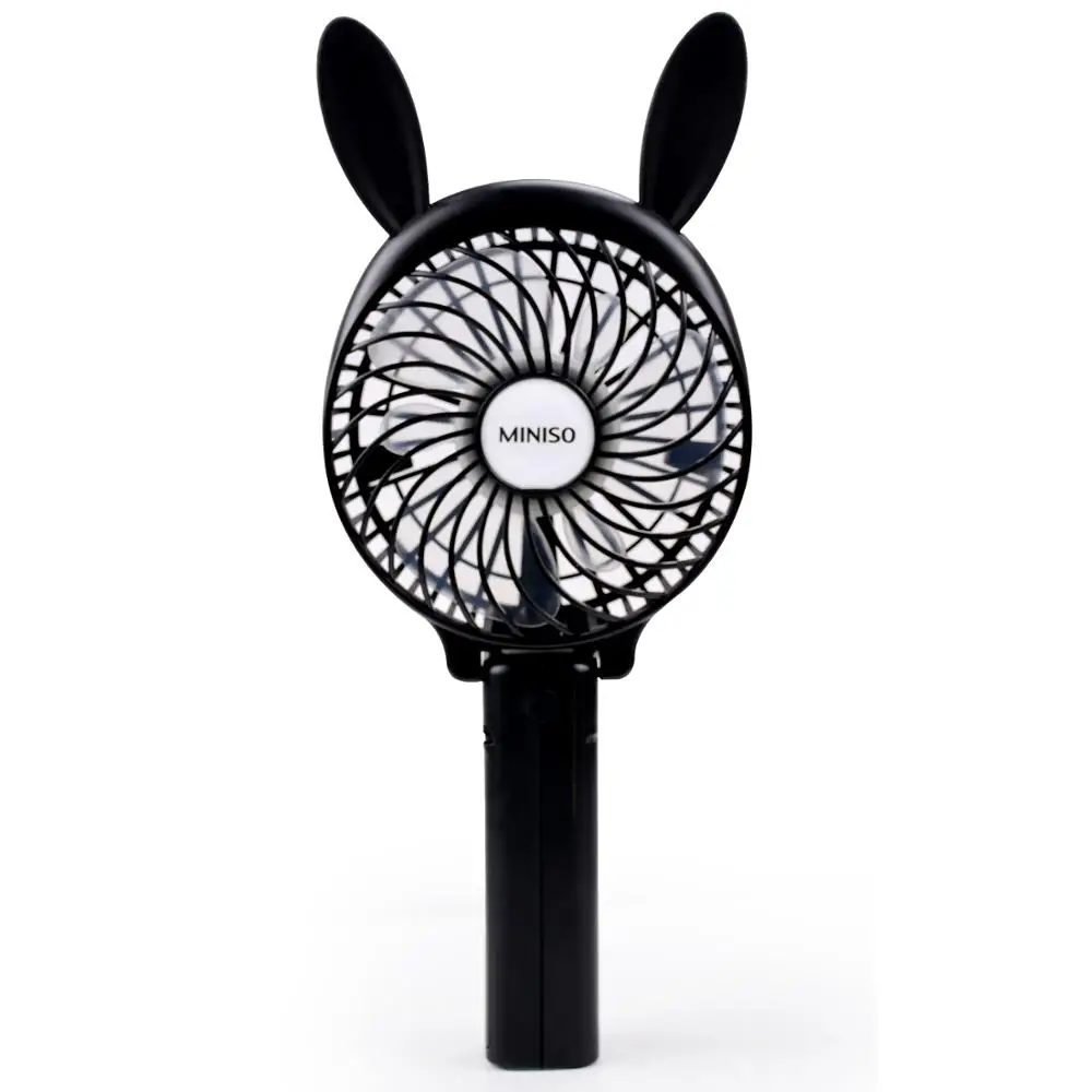 Cartoon hello kitty Rabbit Cat Miniso Lovely Mini Battery Operated handheld Rechargeable folding USB fan For kinds