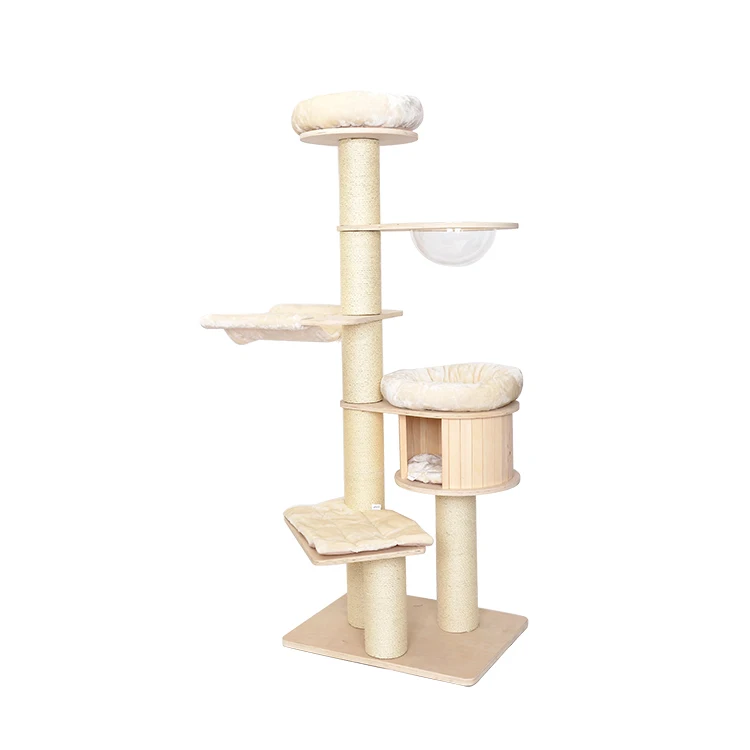 
Cat accessories supplies cat climbing tree with hammock 