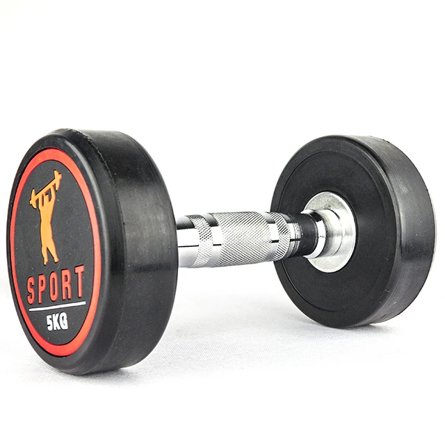 Оптовая продажа, набор гантелей с резиновым покрытием для спортзала 2 - 50 кг