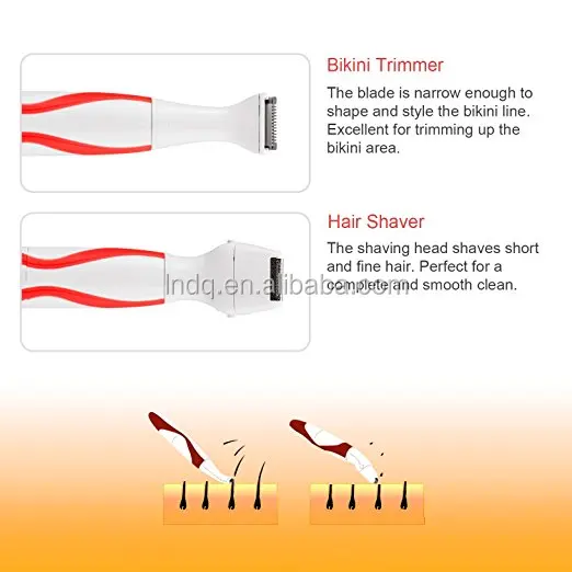 2 in 1 Women Shaver Waterproof Electric Razor Bikini Trimmer