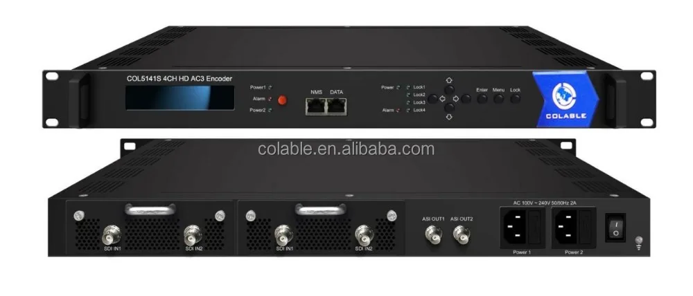 High quality DTH and wireless TV Digital Cable tv encoder 4 Channel  MPEG 2   h.264  HD SDI  AC3   Encoder COL5141S