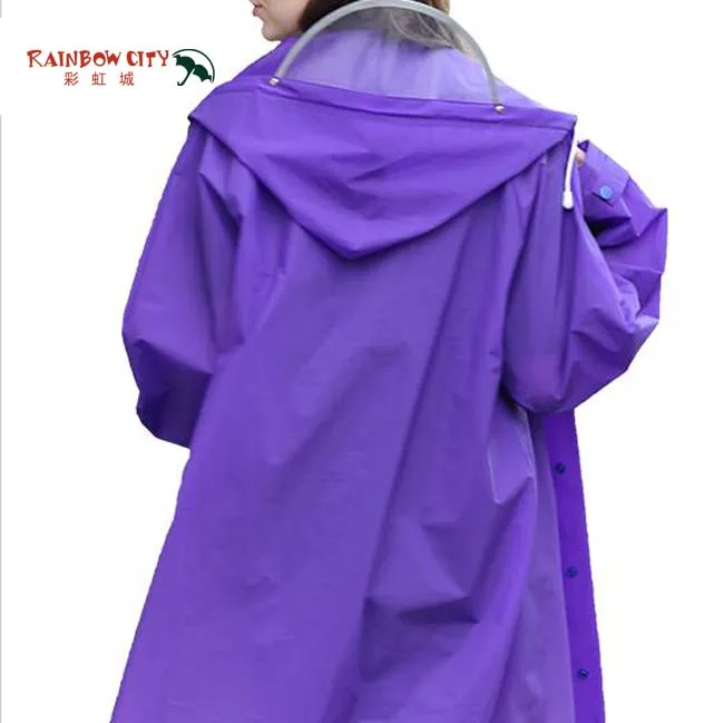 Custom waterproof rain jacket raincoat /rain poncho with brim