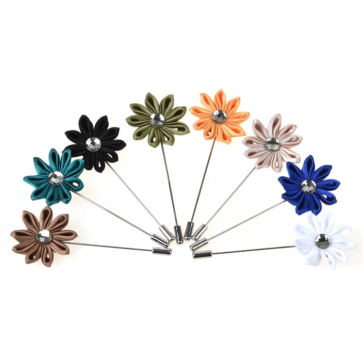 
New arriving coniferous flower with crystal inlaid lapel pins 