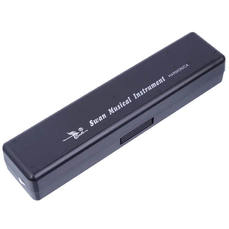 Chinese musical instrument cheap price China swan Musical Metal chromatic harmonica mouth organ blues harp for sale 24 holes
