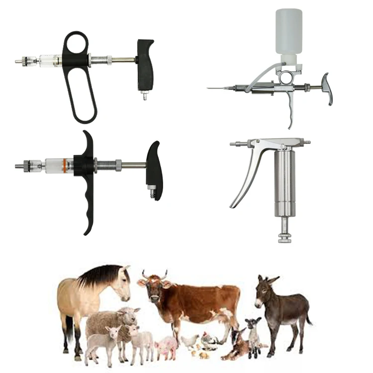 Automatic Adjustable Vaccine 0-2ml,0-5ml Syringe Cattle Injection Gun For Pig Goat Sheep Cattle Farming Equipment