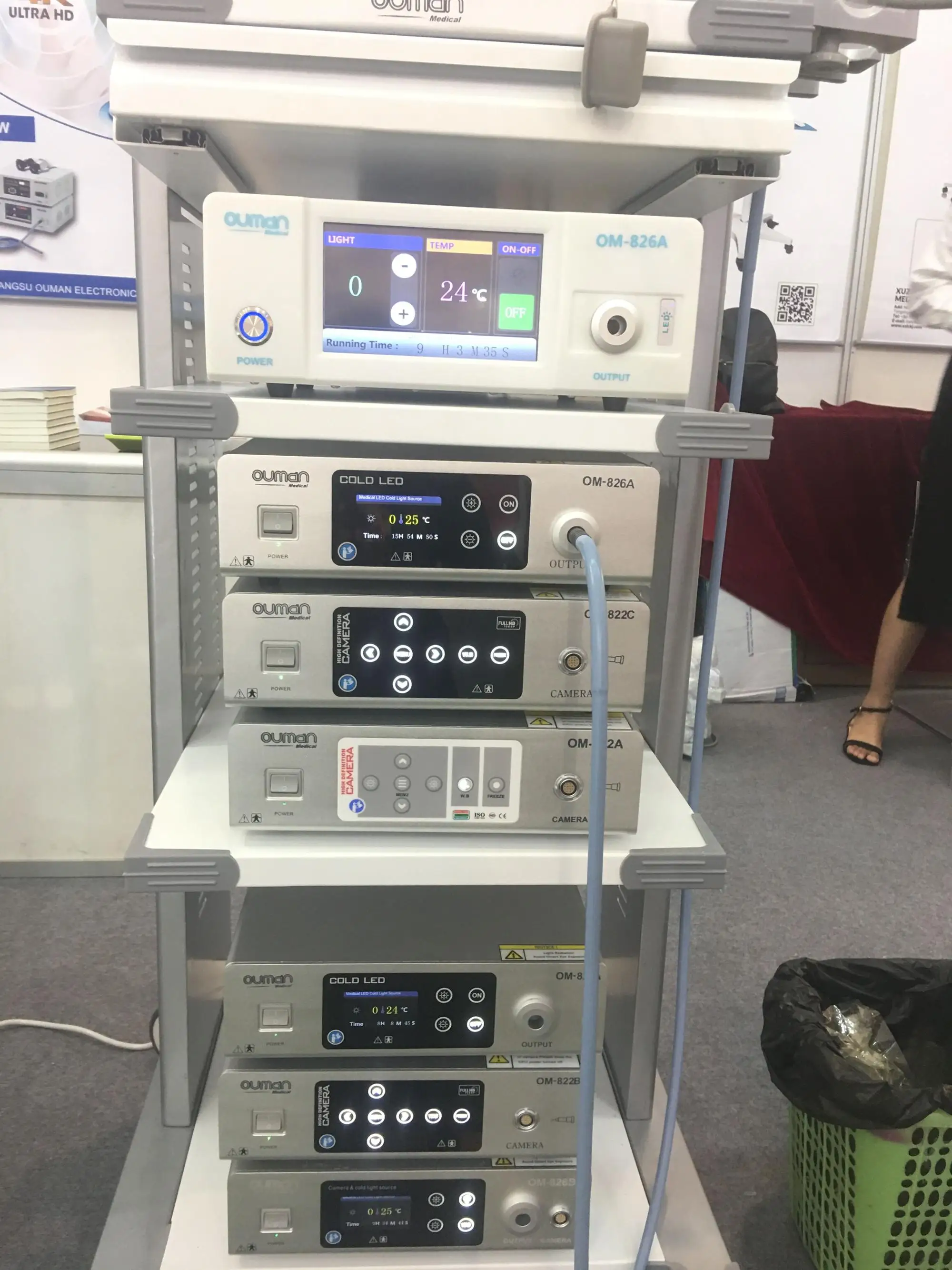 medical video endoscope camera for flexible fibreoptic bronchoscope