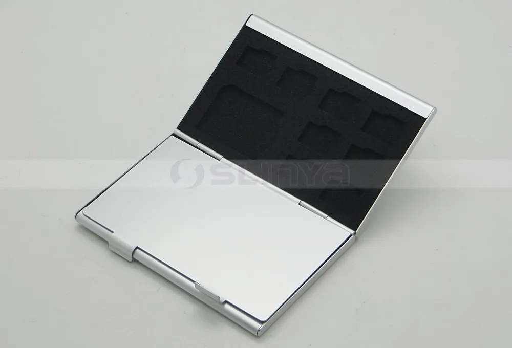 Aluminum Memory Card Case for MicroSD Card SD SDHC CARD 16TF+2SD
