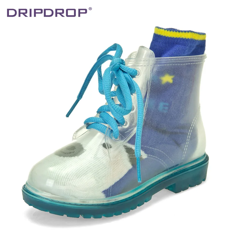 Factory wholesale transparent Jelly ankle Kids Rain Boots