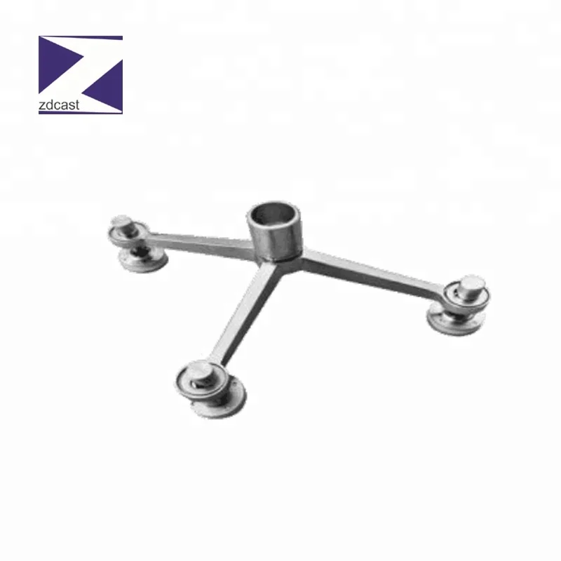 
Stainless steel three arms mirror glass curtain wall spider fitting 