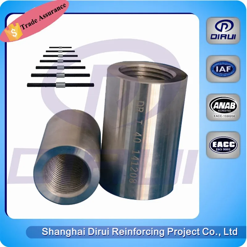 
chinese website alibaba ISO15835 rebar connector splicing coupler for building construction materials list 