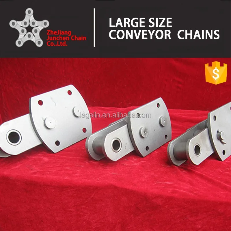 
NSE series Large Size cement bucket elevator conveyor chain with attachments 