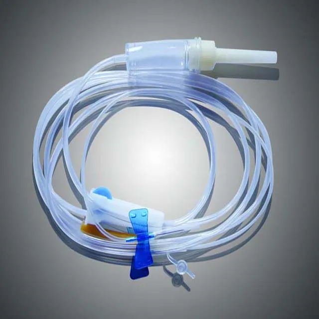 Disposable iv infusion set double wings needle iv set