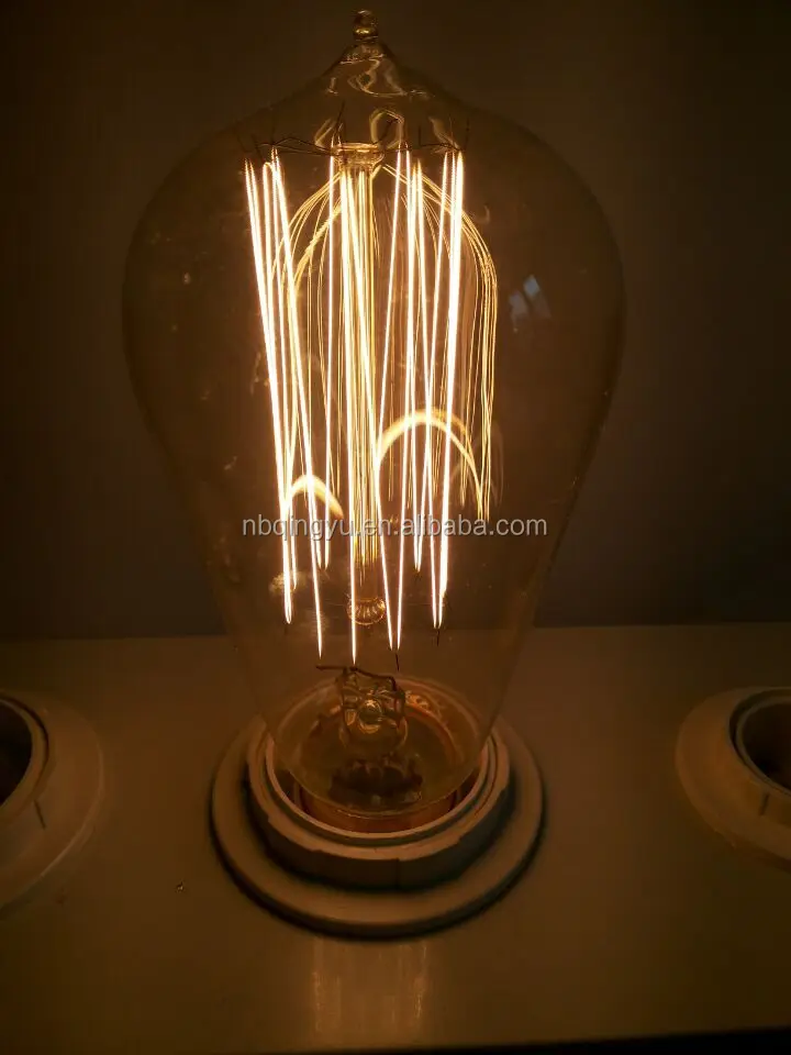 Vintage incandescent bulb  220V E27 edison bulb ST58 for coffee shop decoration