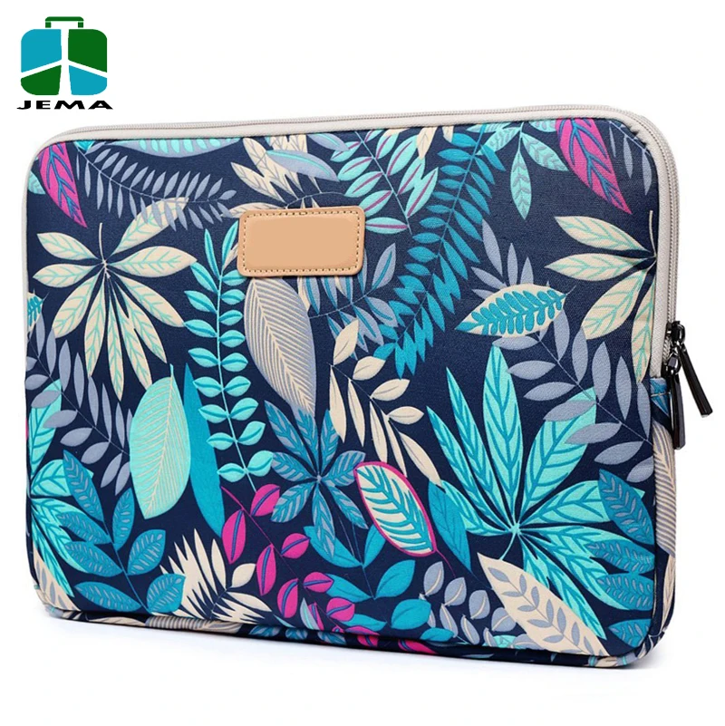 Colorful Leaves Pattern printed 13.3 Inch custom Laptop bag Sleeve