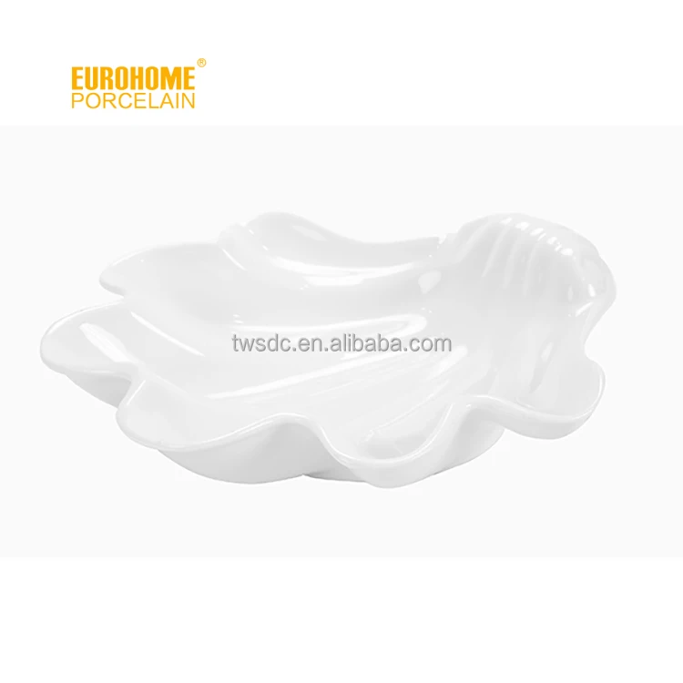 P011 large porcelain shell shape dish