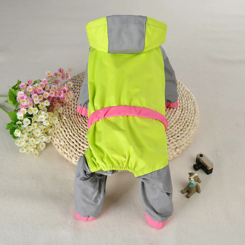 Lovoyager Summer Fluorescence Color Waterproof Fashion Dog Raincoat Pet Clothes dog Rain coat