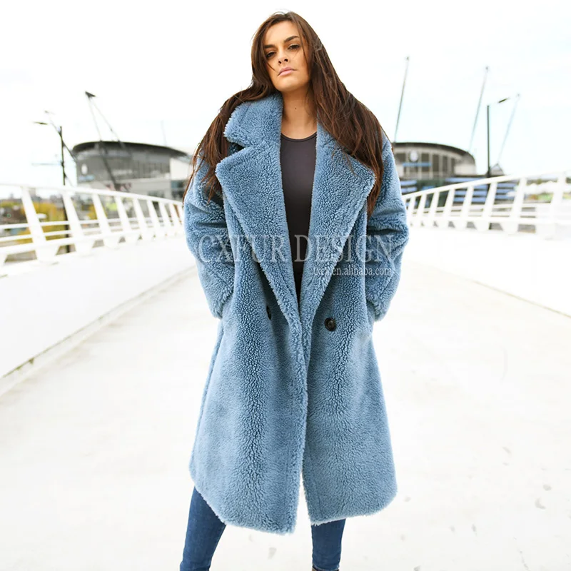 CX-G-T-07 Female Overcoat Autumn Women Winter Coat Warm Soft Fur Jacket Teddy Coat