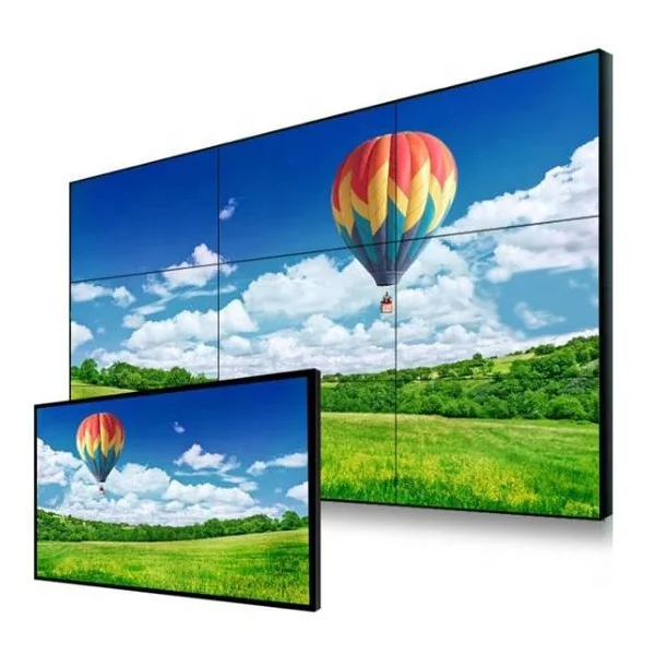 55 inch back light 700 nits wall mounted  LCD video wall with narrow bezel 1.8 mm 3.5 mm