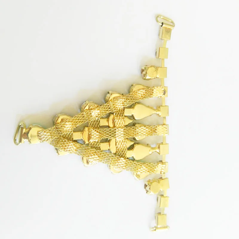 Hot Selling Fashion Fancy Charm Triangle Crystal Rhinestone Shoe Accessories for Women