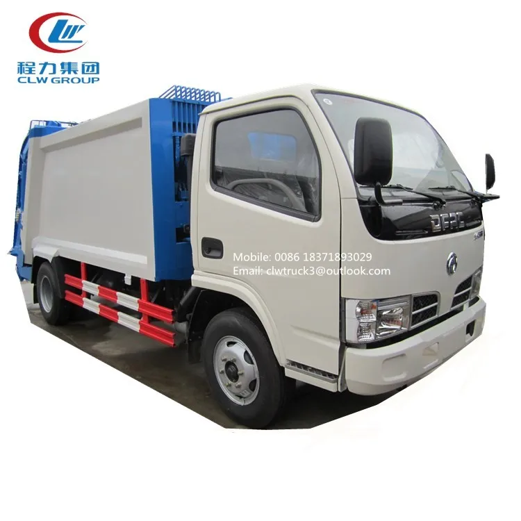 Уплотнительный мусоровоз Dongfeng 5 тонн/уплотнитель мусора для продажи