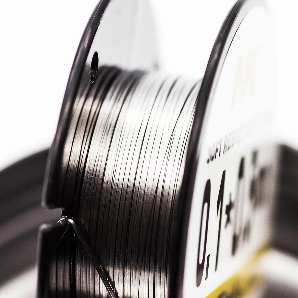 NK premium electric resistance wire 0Cr25Al5 30ft 0.1*0.5mm ribbon wire ka1 heating alloy element flat coil wire