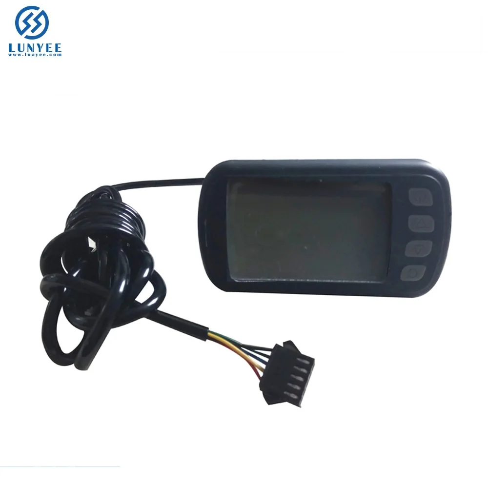 Electric Bike 24V 36V 48V Scooter Motorcycle Mini LCD Display With 5 Connector Wires