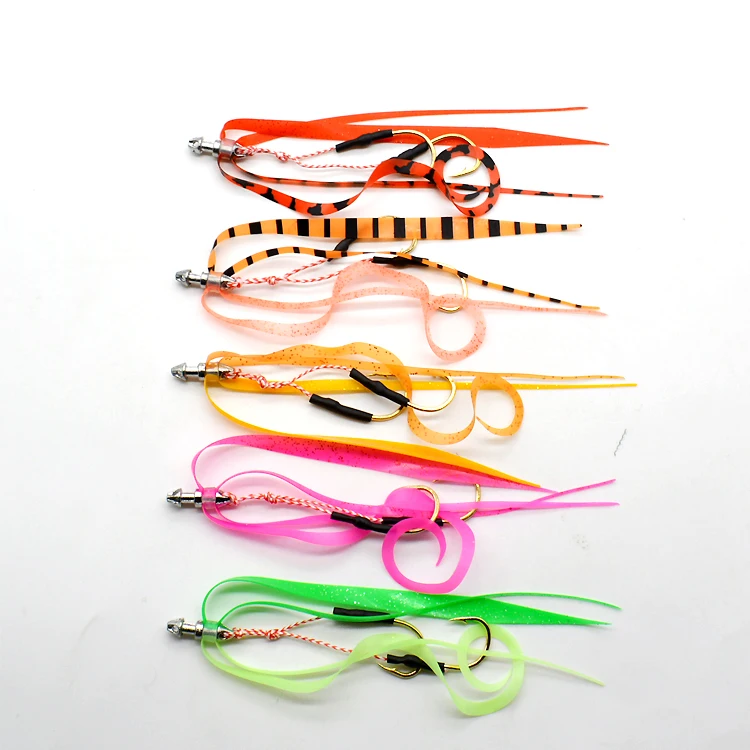 High Quality New Products Fishing Silicone Skirts Lure With Jigging Assist Hook