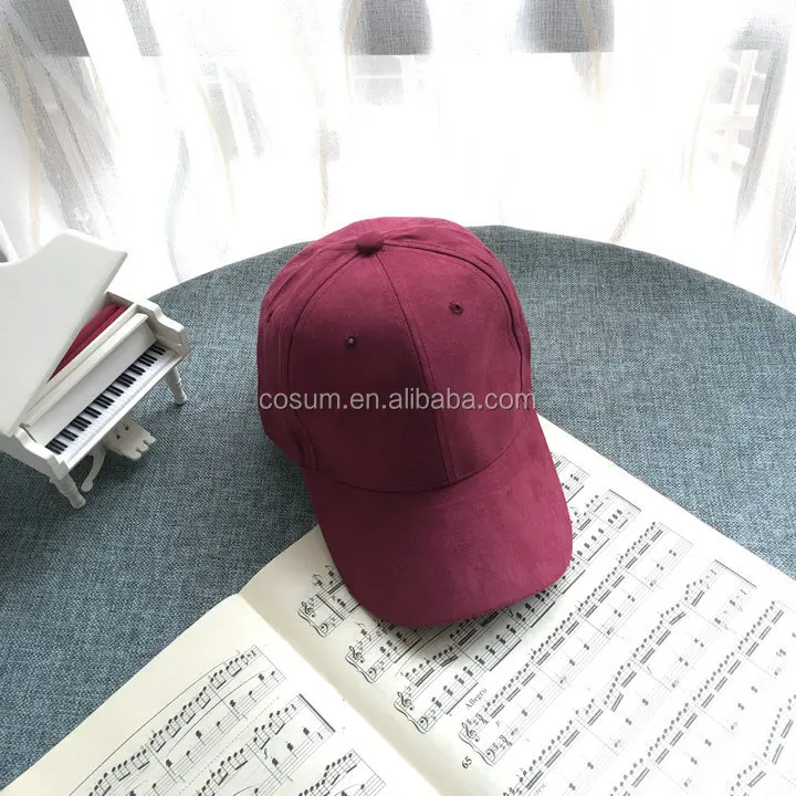 Wholesale custom cap suede trucker fashion suede baseball plain hat