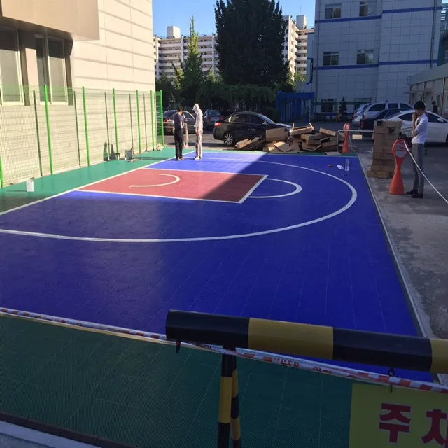 Factory Direct Sale Interlocking Sports PP  Portable 3x3 Half Court Backyard Basketball Court