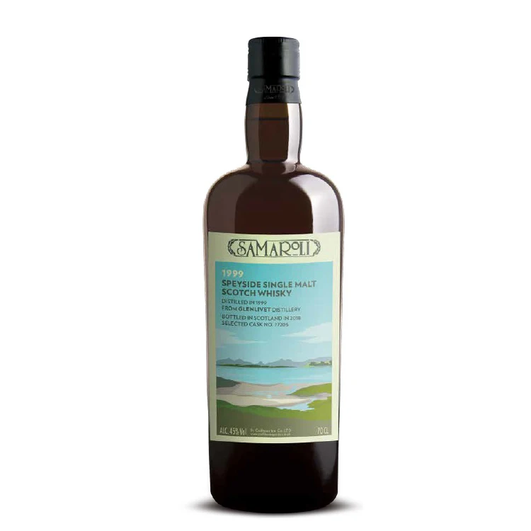 Custom 1999 Glenlivet Speyside Single Malt Scotch Orange Tasted Whisky