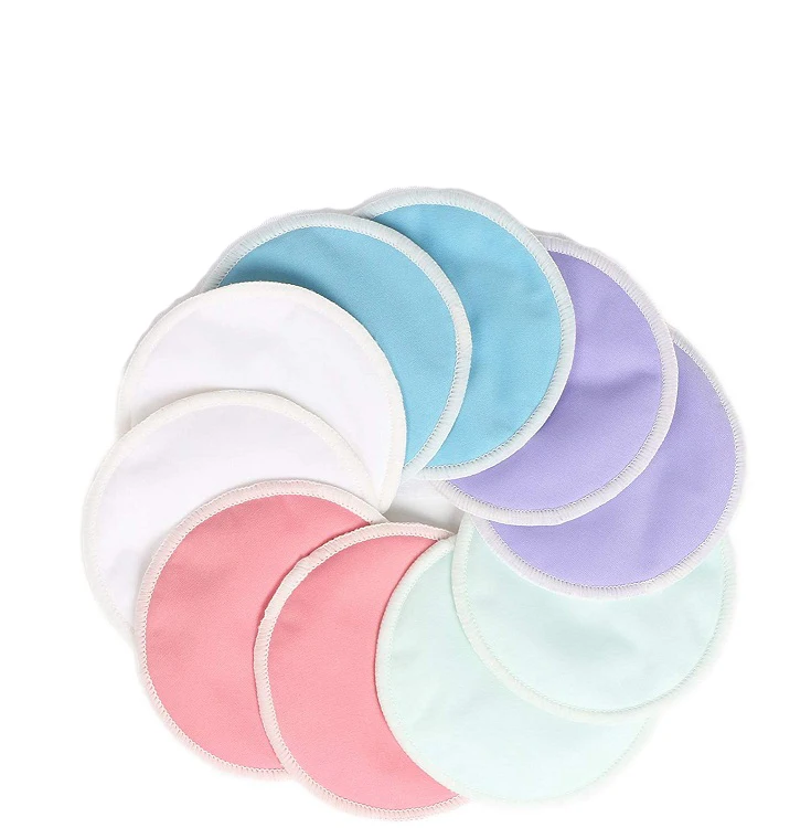 100% Organic Bamboo Craft Breast Pads Cotton Washable Nursing Pads with bag