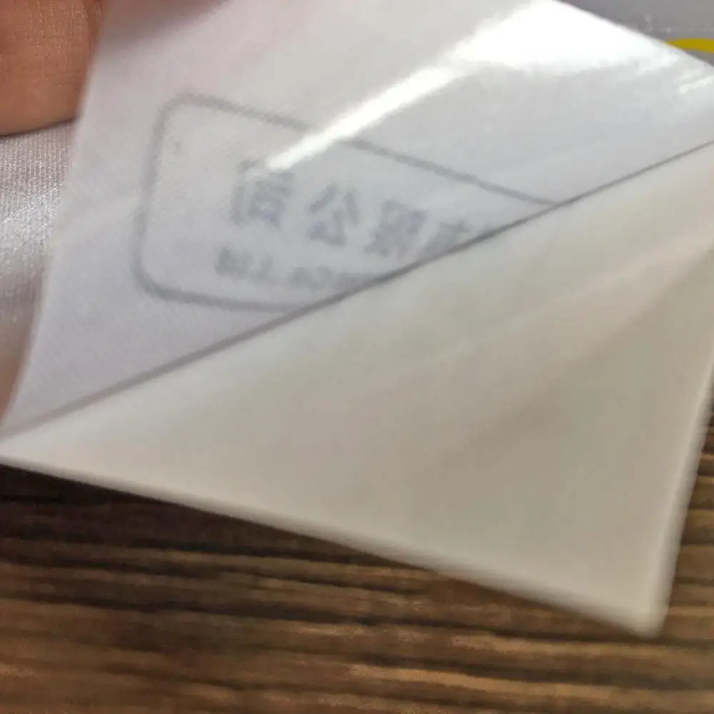 Label Printing Self Adhesive Blank Satin Fabric Sheet or Rolls for Clothes Satin Paper Sticker