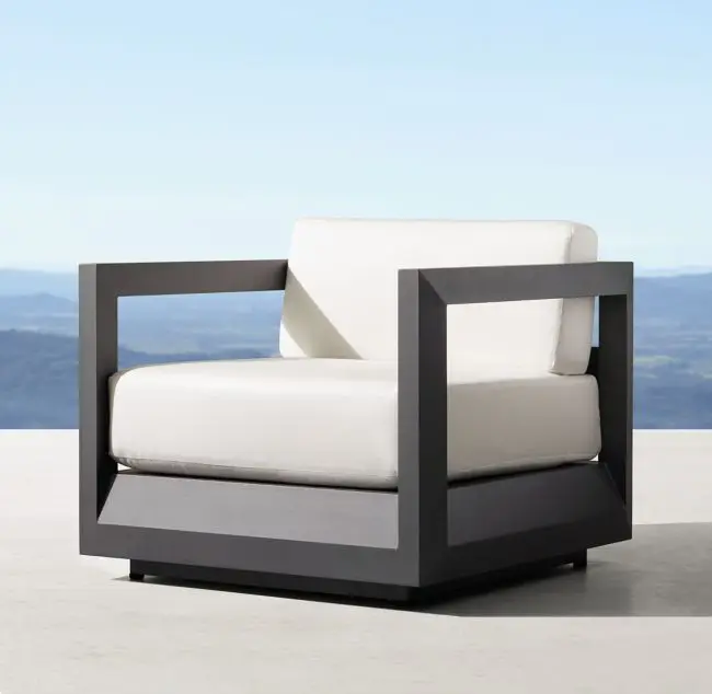 Good quality garden furniture simple design aluminum lounge chair