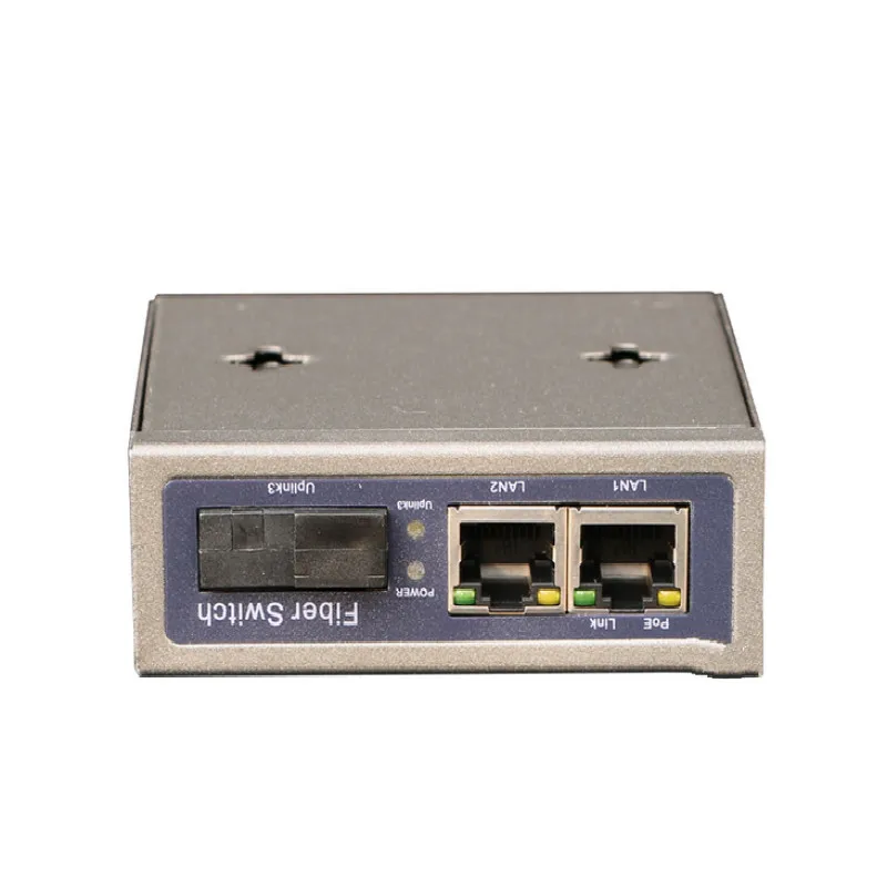 12v mini 2 port reverse poe switch with 1 fiber sc uplink