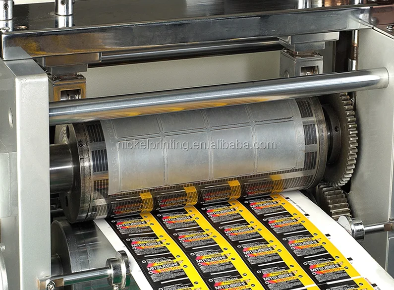 300mm intermittent semi rotary PP sticker label printing machine