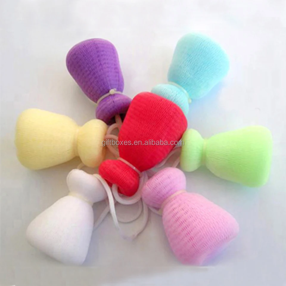 Новейший стиль сетчатый шар для мытья лица ванной все цвета pantone по запросу покупателя