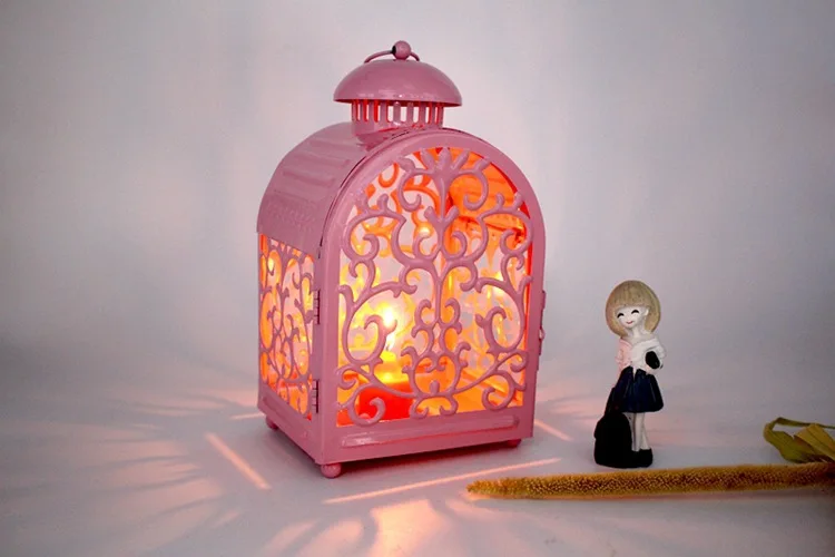 New Vintage Moroccan style Antique Wedding favor hanging metal candle lantern