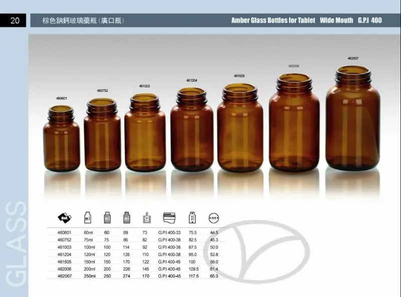 capsule glass bottle manufacturer pharmaceutical pill glass packer 100ml 120ml 150ml 250ml 300ml 400ml