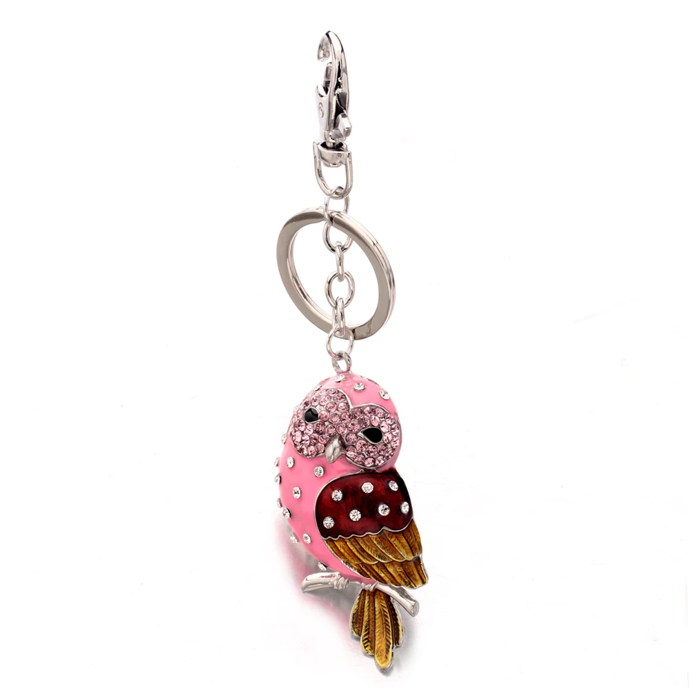 Wisdom Symbol Crystal Owl Keychain Mascot for Western Culture